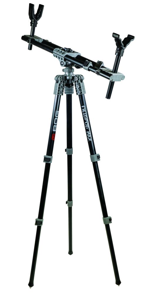 Bog-Pod Fieldpod Max Tripod with Black Finish, Spike Feet, Carry Strap, Bubble Level, Independent Leg Adjustment & 20-48