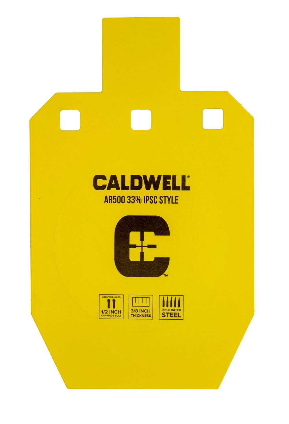 Caldwell AR500 IPSC Steel Targets Yellow Steel 10 L x 6.1 W x 0.4 D