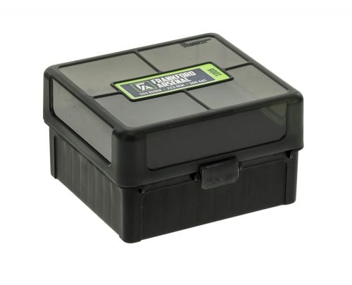 Frankford Arsenal Hinge-Top Ammo Box 300 Win Mag 204 Cal 223 Cal Black High Density Polymer 100rd