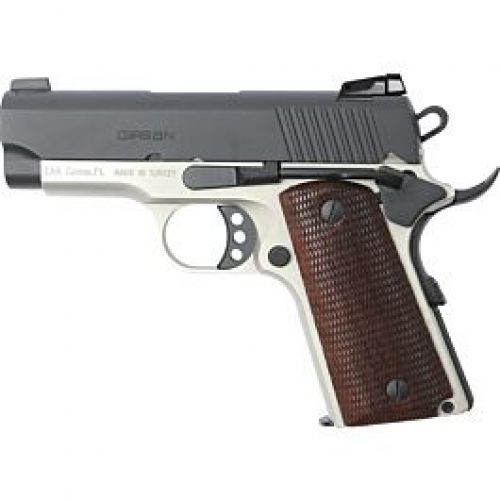 Girsan MC1911 SC 9mm Luger 3.40 7+1 Matte Gray Finish Extended Beavertail Frame with Serrated Blued Steel Slide & Checke