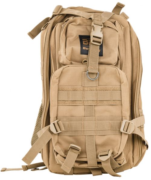 Bulldog BDT Tactical Backpack Compact Style with Tan Finish, 2 Main & Accessory Compartments, Hydration Bladder Compartm