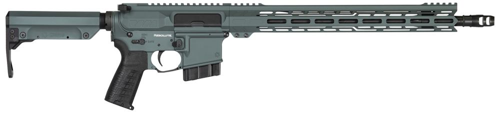 CMMG Resolute MK4 6mm ARC 16.10 10+1 Charcoal Green Cerakote Rec Black Nitride Barrel CMMG RipBrace Black Polymer Gr