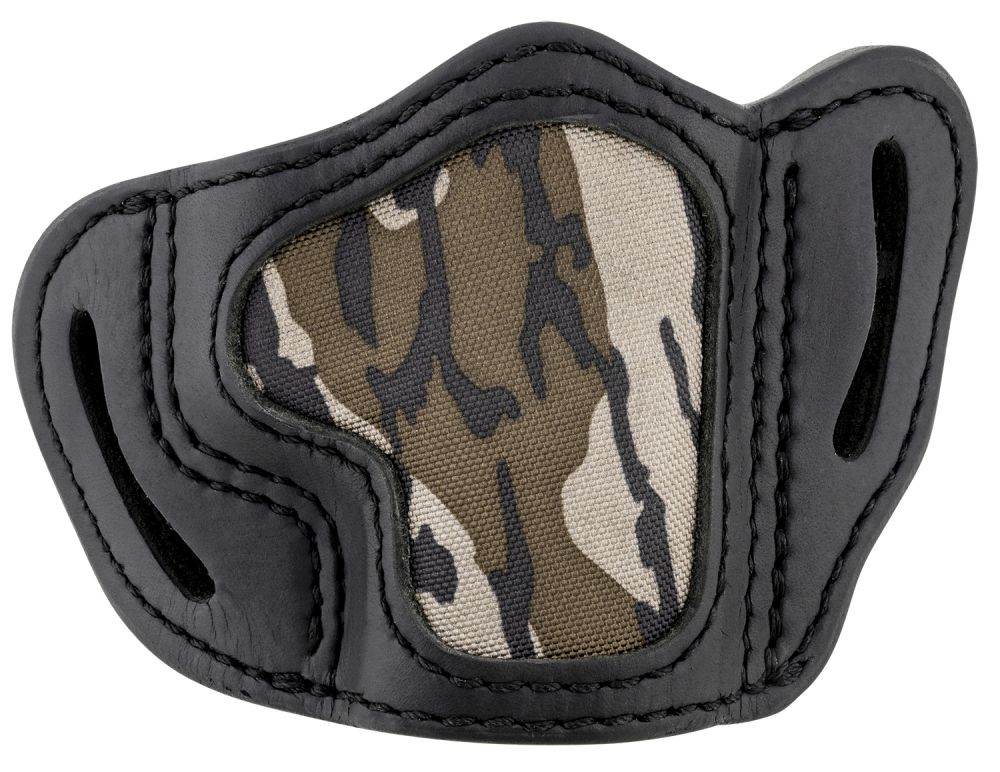 1791 Gunleather BHC Optic Ready Stealth Black with Mossy Oak Accent Leather, OWB Open Top Design & Belt Loop for Glock