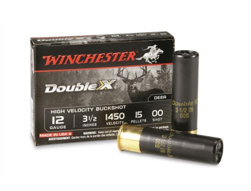 Winchester Double X High Velocity Buckshot 12 Gauge Ammo 3.5 5 Round Box