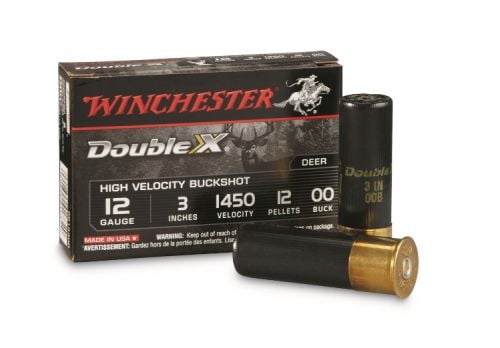 Winchester Double X High Velocity Buckshot 12 Gauge Ammo 3 5 Round Box
