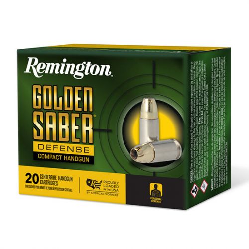 Remington Ammunition Golden Saber Defense .45 ACP +P 185 gr Brass Jacket Hollow Point (BJHP) 20 Bx/ 25 Cs