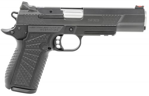 Wilson Combat SFX9 9mm 5 15+1 (2) Black Aluminum Frame with Accessory Rail Black DLC Stainless Steel Slide Fluted Match G