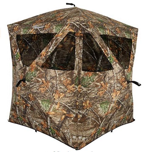 Ameristep Care Taker Kick-Out Ground Blind Hub-Style Mossy Oak Break-Up Country 300 Durashell Plus 66 High