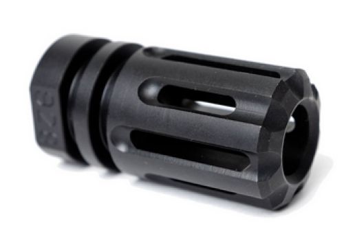 Angstadt Arms Flash Hider Black Hardcoat Anodized Steel with 1/2-28 tpi Threads 1.42 OAL for 9mm Luger