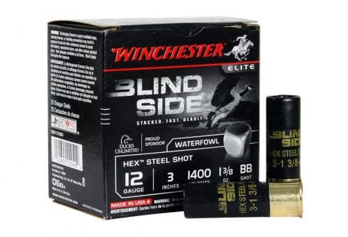 Winchester Ammo Blind Side 2 12 GA 3 1 3/8 oz BB Round 25 Bx/10 Cs