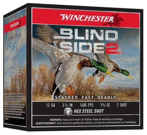 Winchester Ammo Blind Side 2 12 GA 3.50 1 5/8 oz 2 Round 25 Bx/ 10 Cs