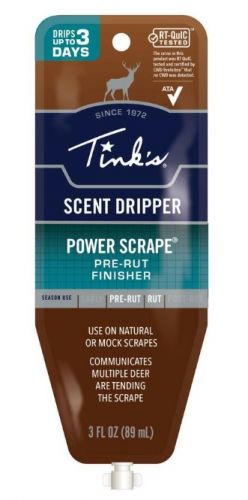 Tinks Power Scrape Scent Dripper Deer Attractant Pre-Rut Finisher Scent 3 oz