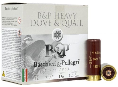 B&P Dove & Quail  12 ga Ammo  2 3/4\\\  1-1/8oz #8 shot 1255fps 25rd box