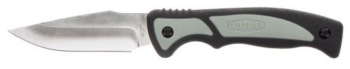 Old Timer Trail Boss 3.70 Fixed Caper Plain Stainless Steel Blade 5.25 TPE Handle Includes Sheath