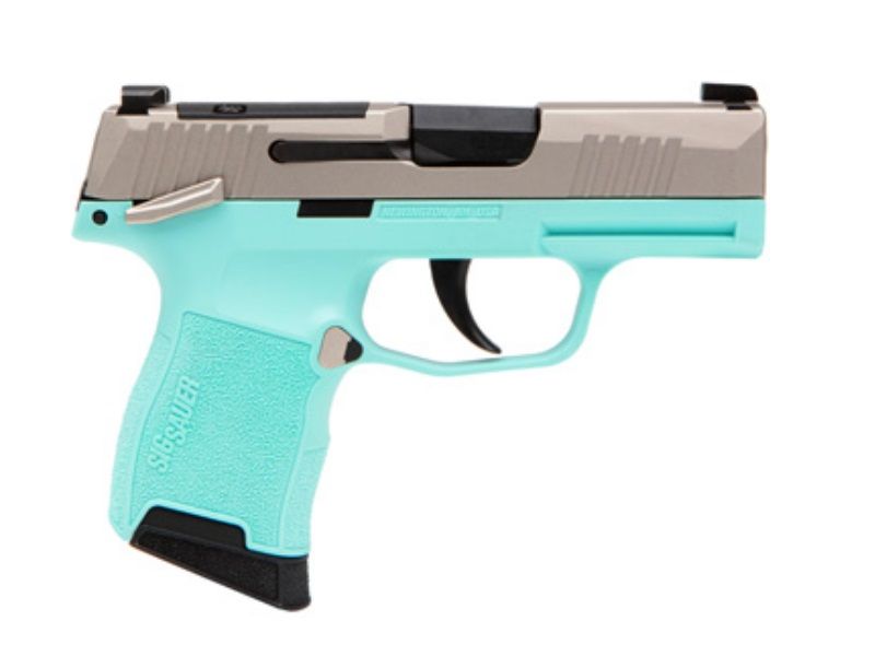 Sig Sauer P365 .380 ACP Turquoise Frame Nickel Slide 10+1