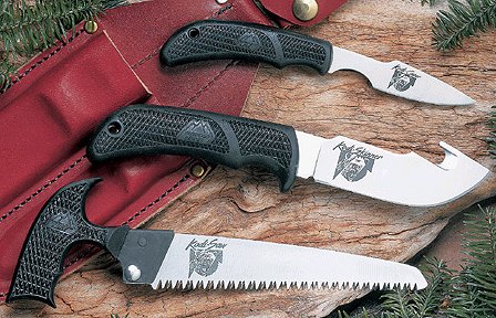 Outdoor Edge 3 Piece Fixed Knife Set w/Kraton Handles