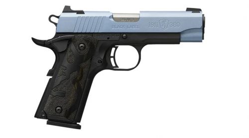 Browning 1911-380 Black Label Polar Blue Compact, 8 rounds, 3-5/8 barrel