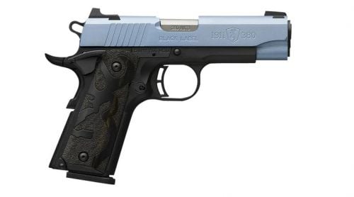 Browning 1911-380 Black Label Polar Blue Compact, 8 rounds, 3-5/8 barrel