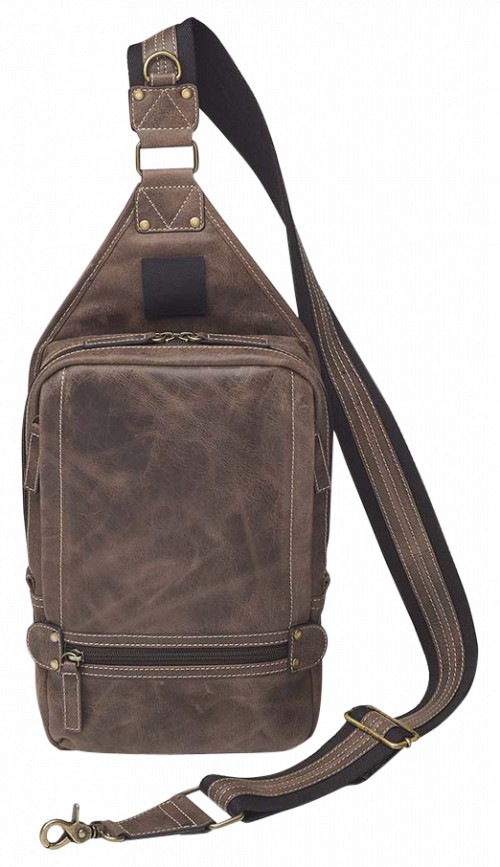 Gun Toten Mamas/Kingport GTMCZY108 Sling Backpack Brown Leather Includes Standard Holster