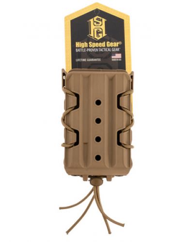 High Speed Gear X2R Taco V2 Mag Pouch Double, Coyote Brown Polymer, Belt Clip/MOLLE U-Mount, Compatible w/ AR/AK Rifle