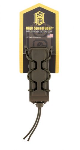 High Speed Gear TACO V2 Mag Pouch Single, OD Green Polymer, Belt Clip/MOLLE U-Mount, Compatible w/ Pistol Mags