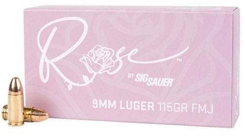 Sig Sauer ROSE, 9mm Luger, 115gr, Full Metal Jacket, 50/ct