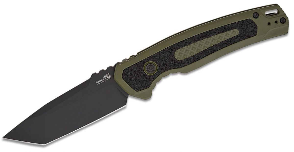 Launch 16 3.45 Tanto/Plain Olive Aluminum Handles