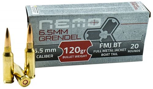 Nemo Arms 6.5 Grendel 120 gr Full Metal Jacket Boat Tail 20 Per Box