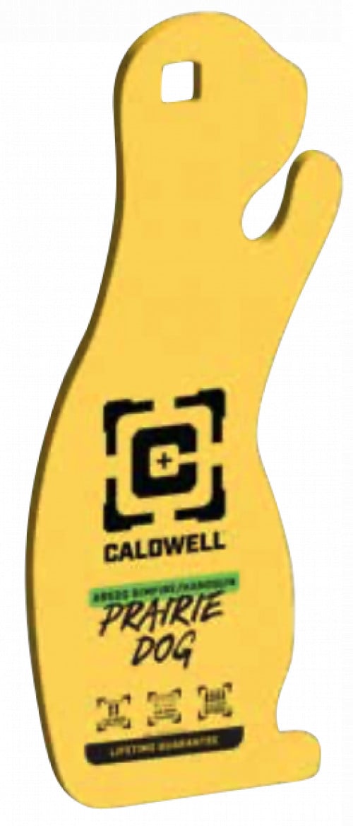 Caldwell Rimfire/Handgun Target, Yellow, AR500 Steel Prairie Dog, 1/4 Thick