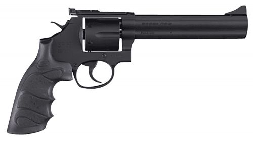 SAR USA SAR SR 38 Special/357 Mag 6 Shot, 6 Black Steel Barrel, Cylinder & Frame w/Black Finger Groove Grip, Drop Sa