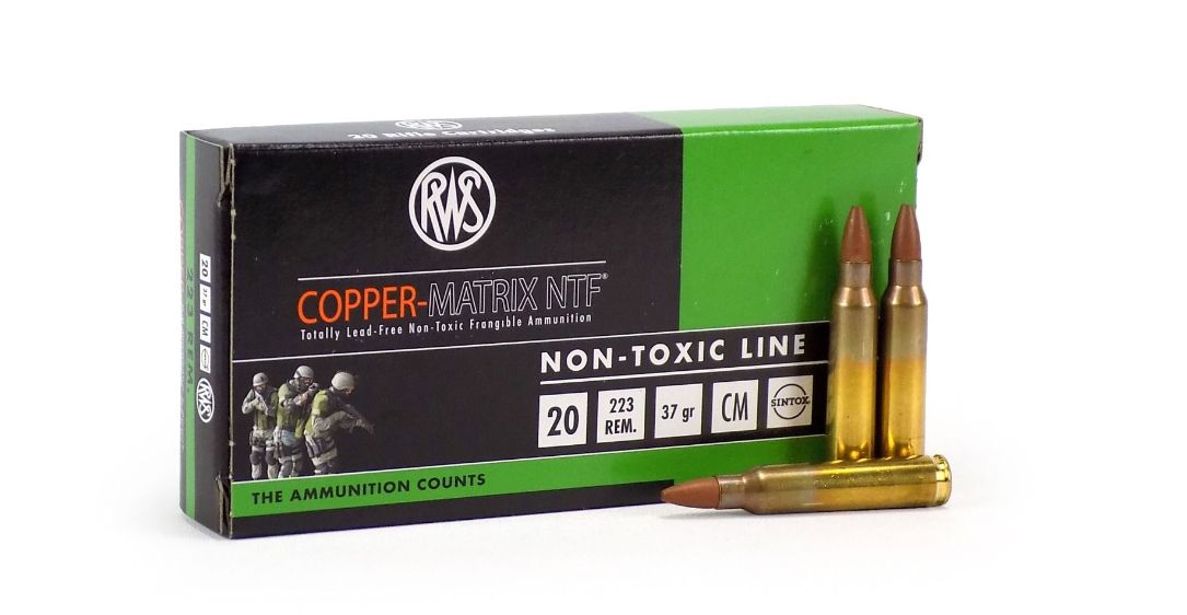 RWS Copper Matrix .223 REM5.56 NATO 37 GR Non-Toxic 20 Bx Cs