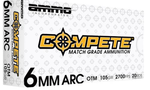 Ammo Inc Match 6mm ARC 105 gr Boat Tail Hollow Point 20 Per Box/ 10 Case