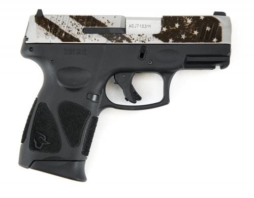 Taurus G3C 9mm USA Flag Serrated Steel Slide, 3.26 Barrel, 12 Rounds