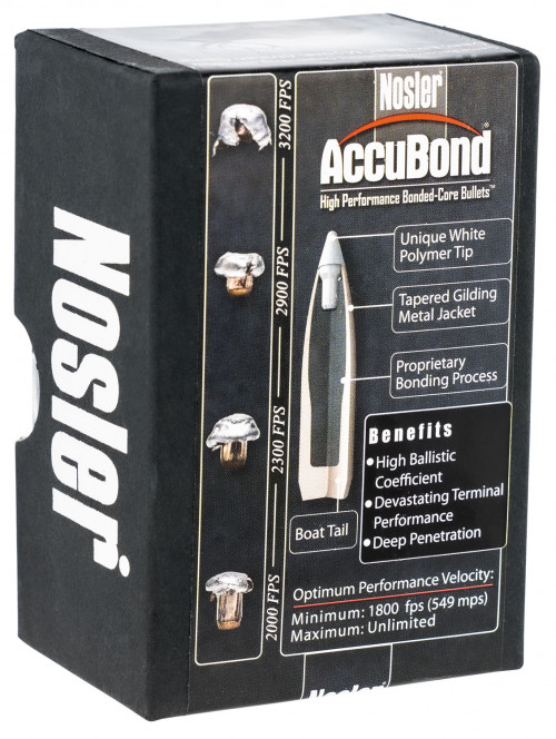 Nosler AccuBond 30 Cal 150 Grain Spitzer 50/Box