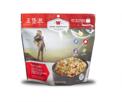Wise Foods Outdoor Food Packs 6Ct/4 Serving Teriyaki Chicken and Rice
