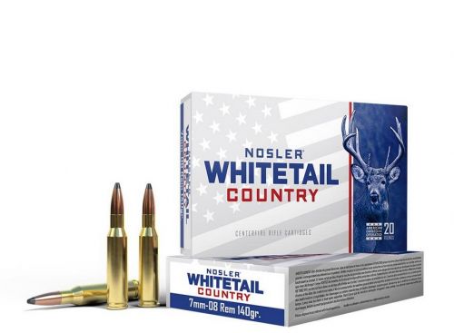 Nosler Whitetail Country Rifle Ammunition 7mm-08 Rem 140gr SP 2825 fps 20/ct