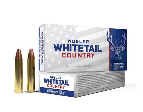 Nosler Whitetail Country Rifle Ammunition 350 Legend 180gr LFN 2100 fps 20/ct