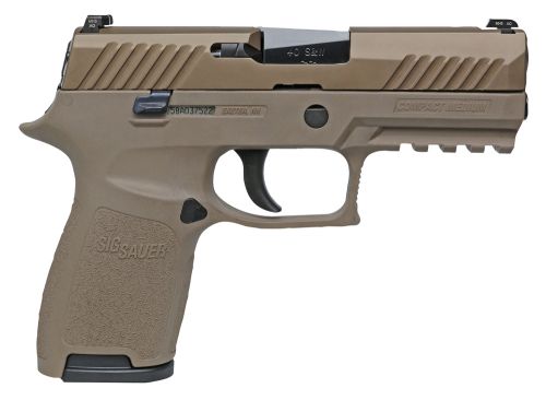 Sig Sauer P320 Compact Double 45 Automatic Colt Pistol (ACP) 3.9 9+1 Polymer Grip FDE