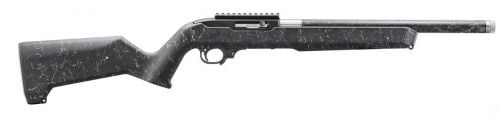 Ruger 10/22 22 LR 16.1 Carbon Fiber Barrel, Black / White Speckle Stock, 10+1