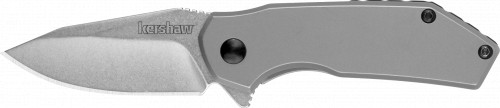 Kershaw Valve Folding Knife 2-1/4 Drop Point Blade Silver
