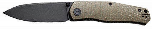 Civivi Knives C22007-2 Sokoke EDC 3.35 Folding Drop Point Plain Black Stonewashed 14C28N Steel Blade, Green Textured Burlap Mic