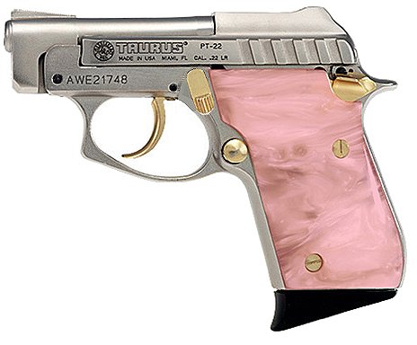 Taurus PT22 .22 LR  AUTO PNK/PRL NKL/GLD