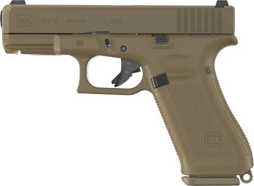 Glock G19X V 9mm 4.02 Barrel, Coyote Brown, 17+1