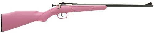 Crickett Bolt .22 LR 16.12 Pink Synthetic Stock Blued