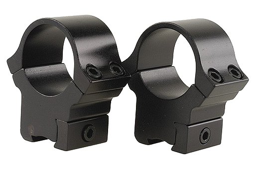 B-Square Medium Aluminum Weaver Style Scope Rings w/Black Fi