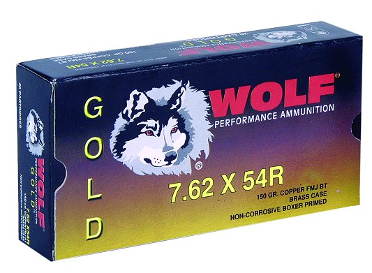 Wolf 7.62X54 Russian 150 Grain Full Metal Jacket