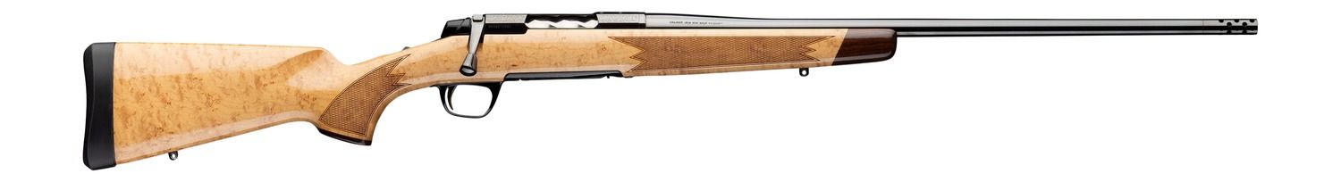 Browning X-Bolt 2 Medallion .308 Win 22 Gloss Blued, Threaded, Grade V Birds Eye Maple Stock, 4+1