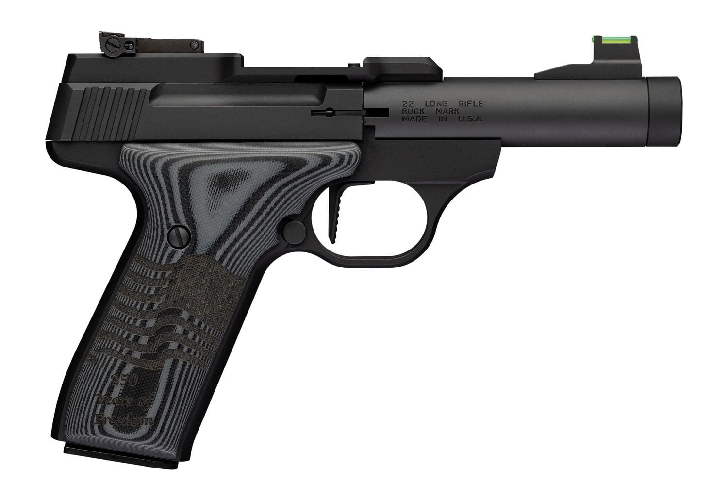 Browning Buck Mark Black Label 250 SR 22 LR 4 Threaded, Optic Cut Slide, 10+1