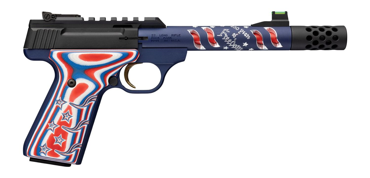 Browning Buck Mark Freedom 250 SR 22 LR 5.90 Waving Flag Threaded Barrel, 10+1