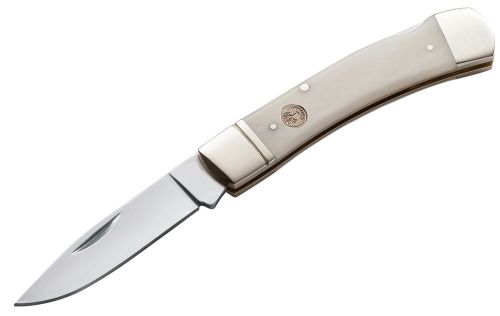 Boker Traditional Series Folder 2.88 Carbon Steel Drop Point White Bo